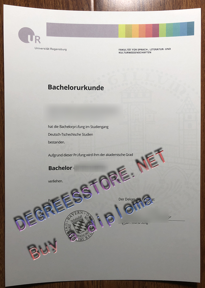 Universität Regensburg urkunde, Universität Regensburg diploma Universität Regensburg urkunde, Universität Regensburg diploma