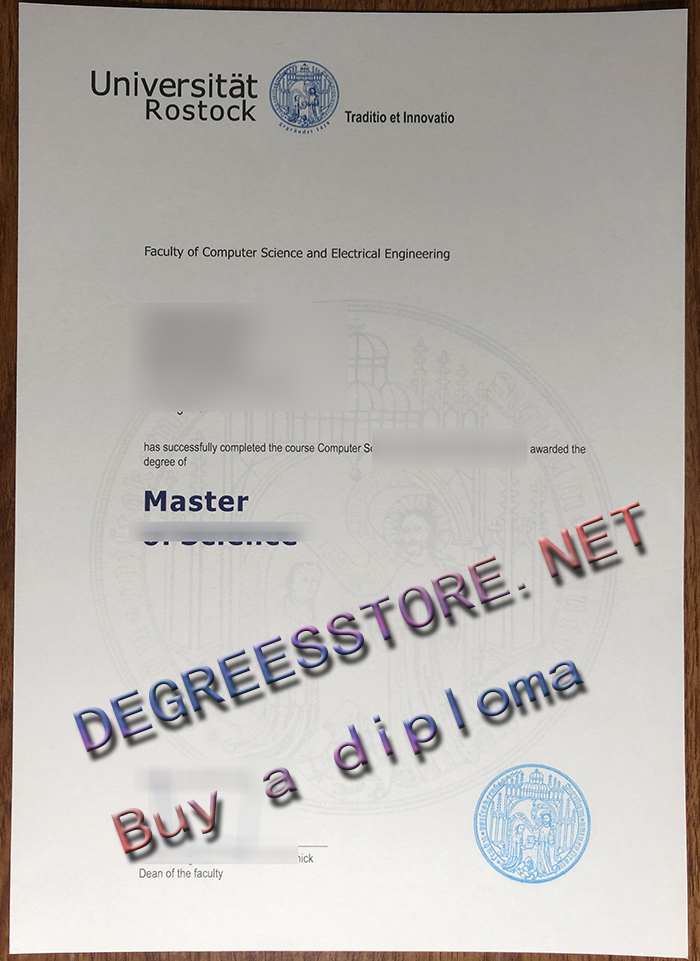 Universität Rostock Urkunde, Universität Rostock diploma