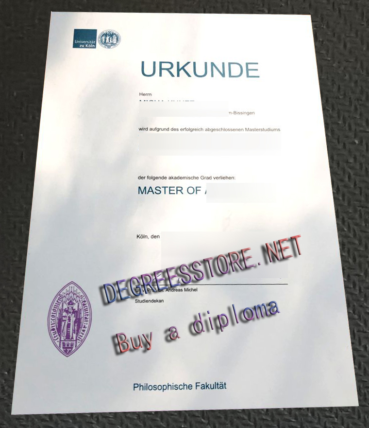 Universität zu Köln Urkunde