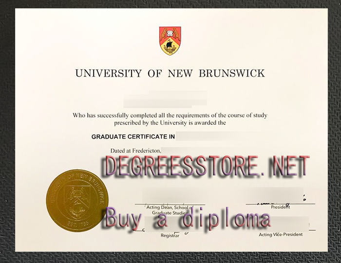 University of New Brunswick (UNB) diploma