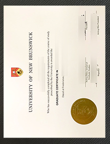 University of New Brunswick (UNB) diploma sample