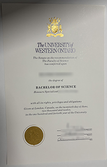University of Western Ontario degree, UWO diploma sample