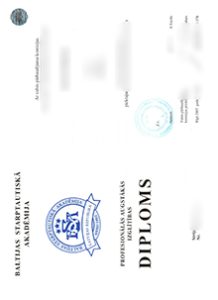 Baltic International Academy diploma