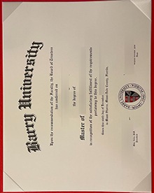 Barry University diploma sample