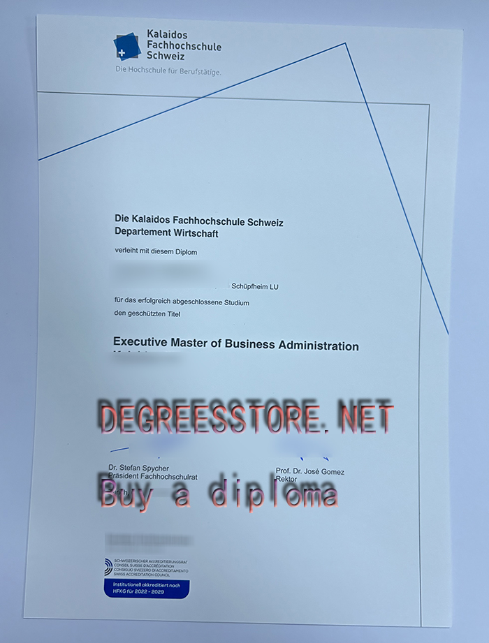 Kalaidos Fachhochschule Schweiz MBA diploma Kalaidos Fachhochschule Schweiz MBA diploma