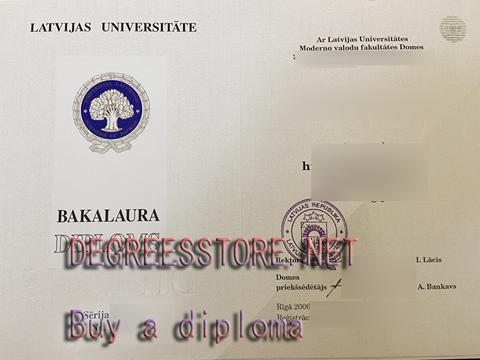 Latvijas Universitāte diploma