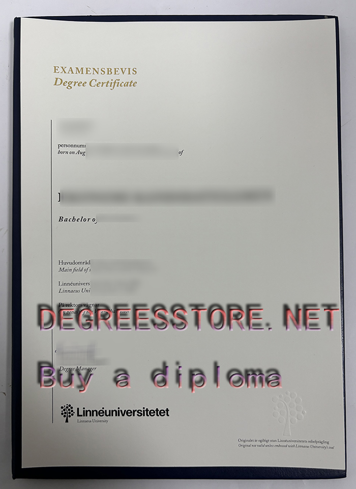 Linnaeus University degree certificate sample