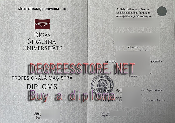 Rīgas Stradiņa Universitāte diploma