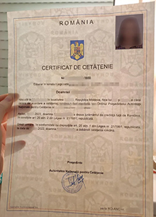 Romania certificate de cetatenie sample