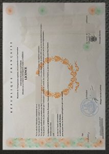 Université Paris-Nanterre Licence sample