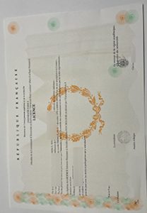 Université Paris VIII diploma sample