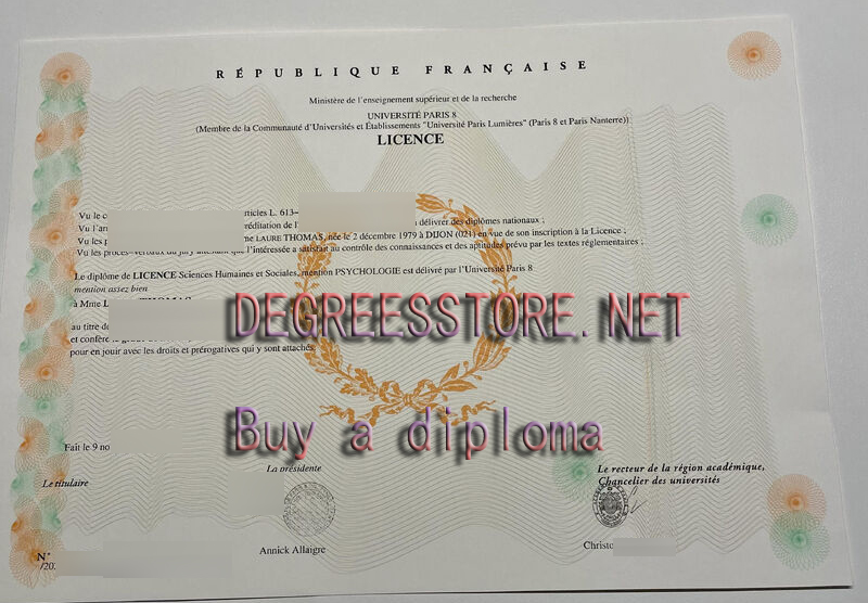 Université Paris VIII diploma