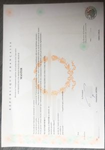 Université Polytechnique des Hauts-de-France Master diploma sample