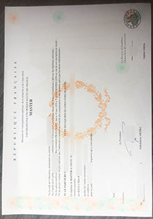 Université Polytechnique des Hauts-de-France Master diploma sample