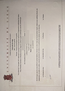 Université de Liège diploma sample
