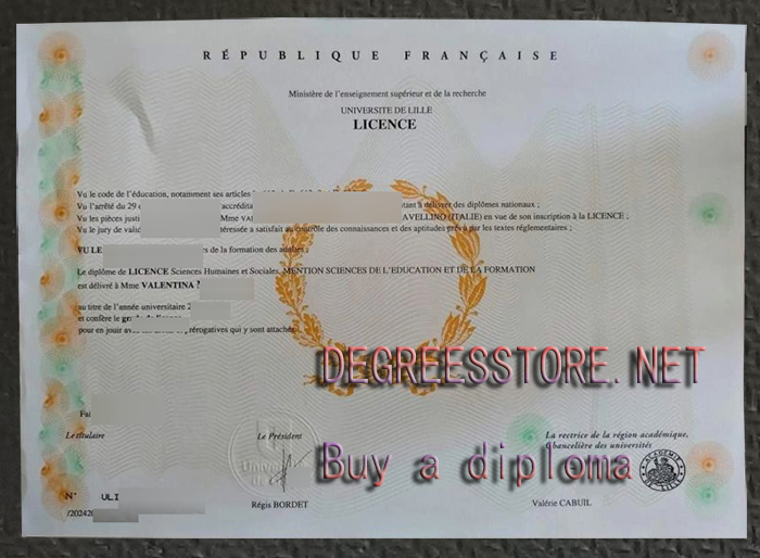 University of Lille Licence University of Lille Licence