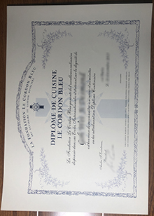 Le Cordon Bleu diploma sample