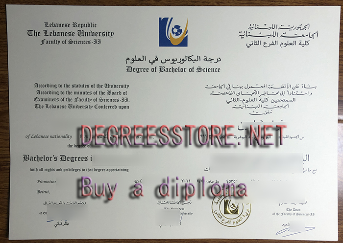 Lebanese University diploma