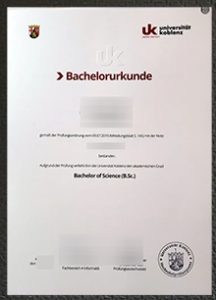Universität Koblenz Urkunde sample