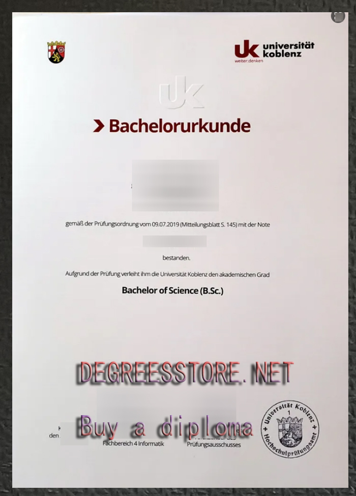 Universität Koblenz Urkunde Universität Koblenz Urkunde