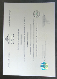 University of Sharjah degree sample