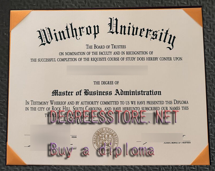 Winthrop University diploma