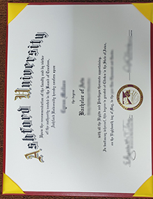 Ashford University degree certificate