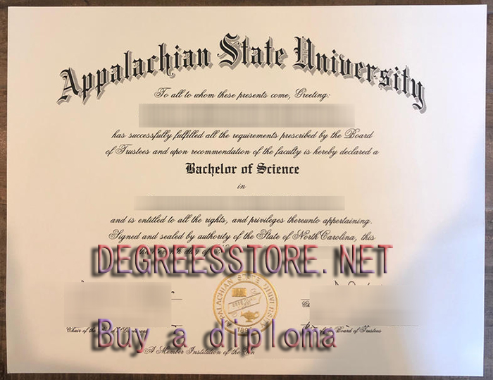 阿巴拉契亚州立大学文凭, Appalachian State University degree