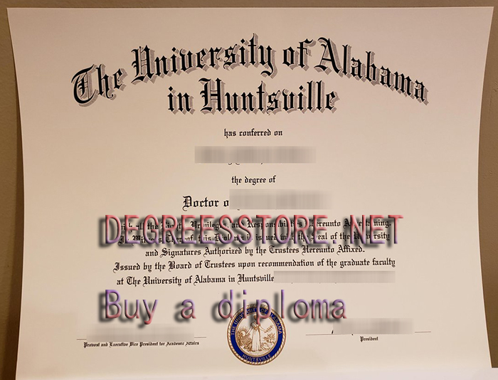 拉巴马大学亨茨维尔分校文凭, University of Alabama in Huntsville diploma