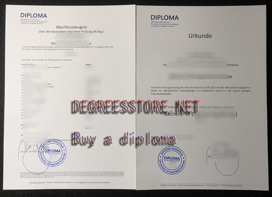 Diploma Hochschule Urkunde and Zeugnis Diploma Hochschule Urkunde and Zeugnis
