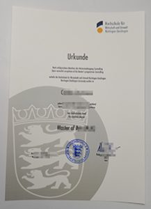 HfWU Urkunde sample