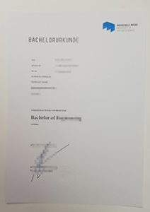 Hochschule Mainz Urkunde