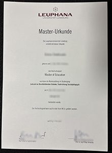 Leuphana University of Lüneburg Urkunde 吕讷堡大学证书