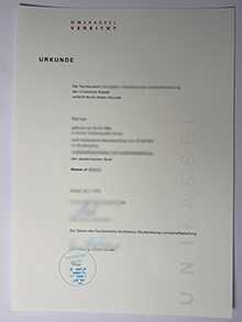 Universität Kassel diploma sample