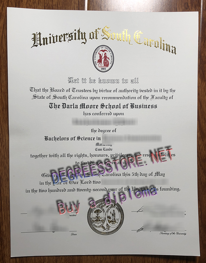 University of South Carolina degree University of South Carolina degree