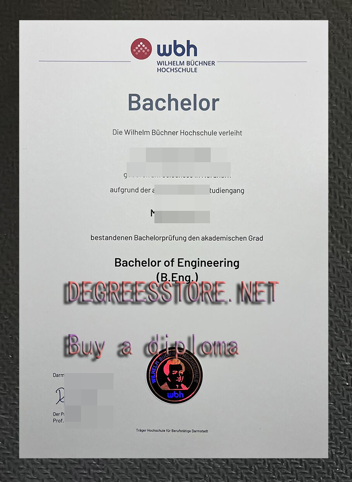 Wilhelm Büchner Hochschule Urkunde Wilhelm Büchner Hochschule Urkunde