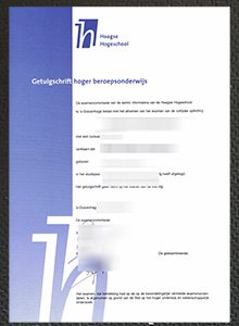 Haagse Hogeschool Getuigschrift, 海牙应用科学大学文凭