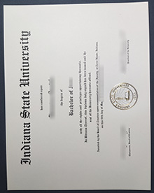 Indiana State University degree sample