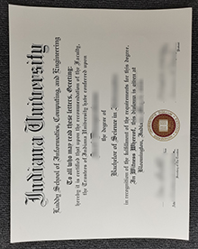 Indiana University degree sample