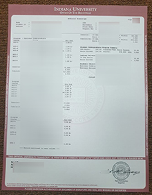 Indiana University transcript sample