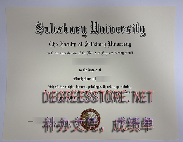 Salisbury University diploma, 索尔兹伯里大学文凭
