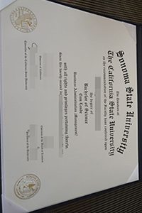 Sonoma State University degree certificate
