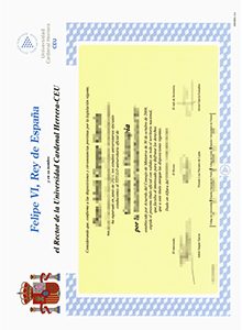 Universidad Cardenal Herrera CEU Titulo- CEU 卡德纳尔埃雷拉大学文凭