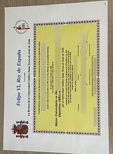 Universidad Católica de Ávila Titulo，阿维拉圣特雷莎天主教大学文凭