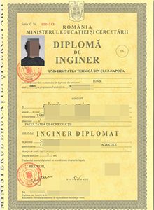 Universitatea Tehnică din Cluj-Napoca diploma sample