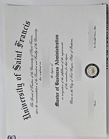 University of Saint Francis (Indiana) degree sample