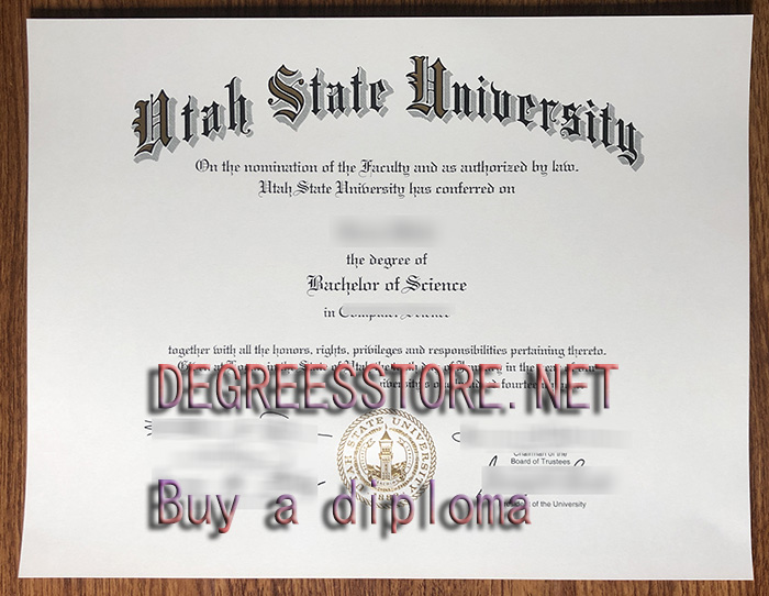 Utah State University degree certificate, 犹他州立大学学位证书