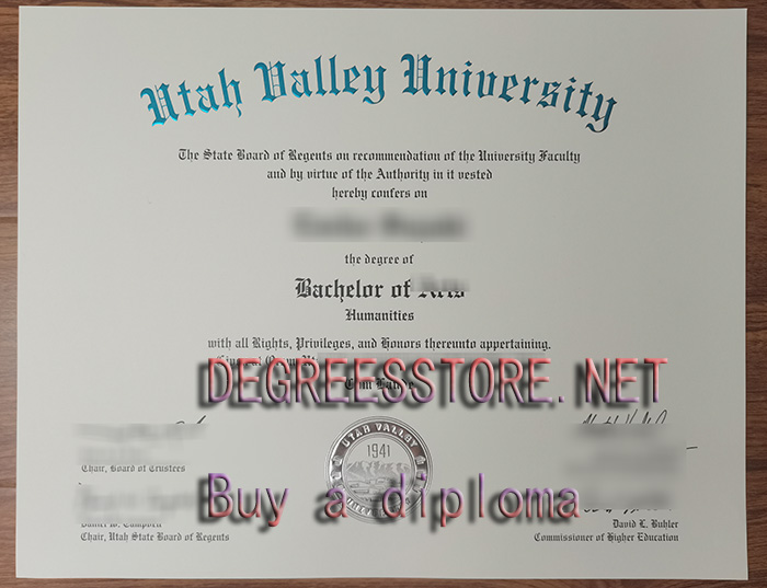 犹他谷大学学位证书，Utah Valley University degree