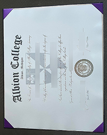 Albion College diploma