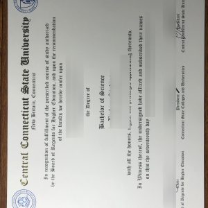 CCSU diploma，中央康涅狄格州立大学文凭